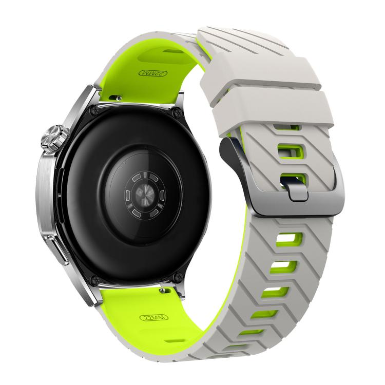22mm Twill Texture Two Color Silicone Watch Band