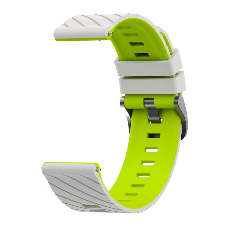 22mm Twill Texture Two Color Silicone Watch Band