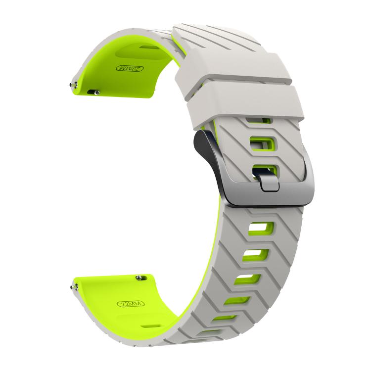 22mm Twill Texture Two Color Silicone Watch Band