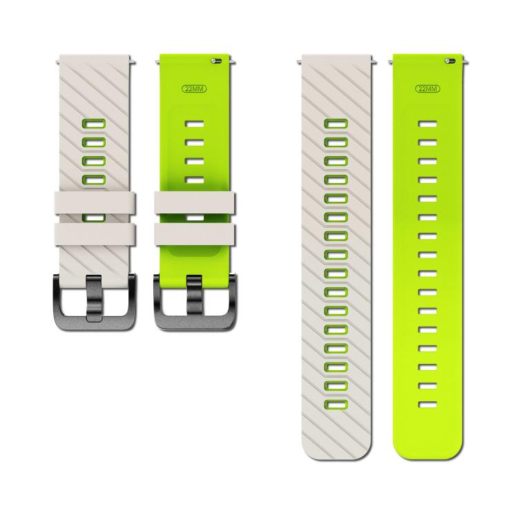 22mm Twill Texture Two Color Silicone Watch Band