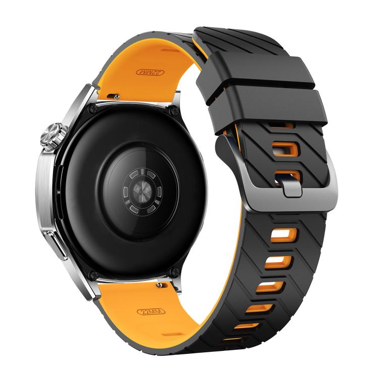 22mm Twill Texture Two Color Silicone Watch Band