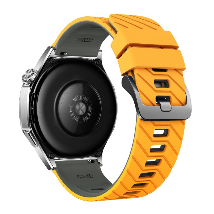 22mm Twill Texture Two Color Silicone Watch Band
