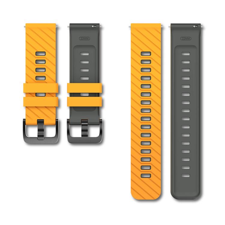 22mm Twill Texture Two Color Silicone Watch Band