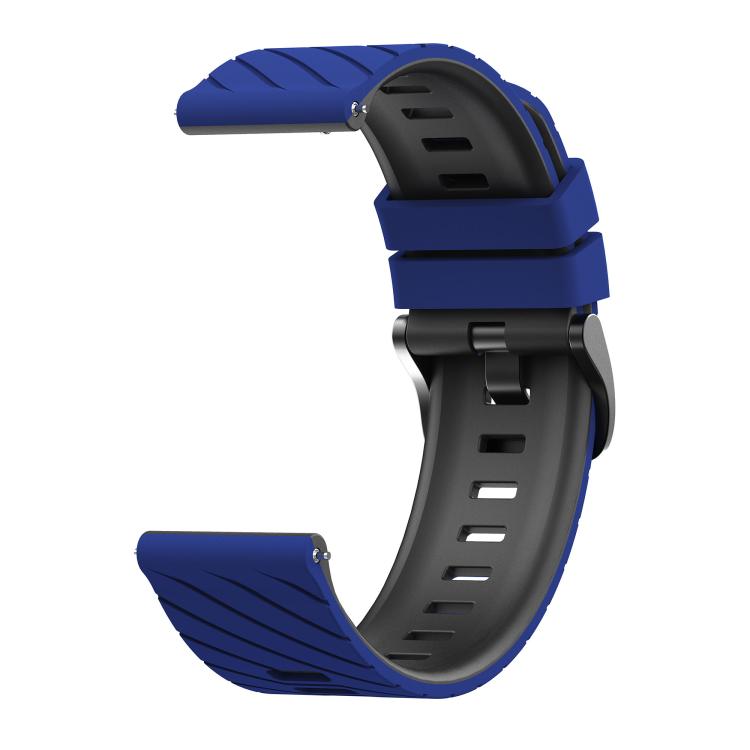 22mm Twill Texture Two Color Silicone Watch Band