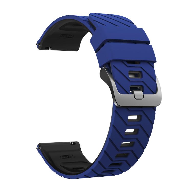 22mm Twill Texture Two Color Silicone Watch Band