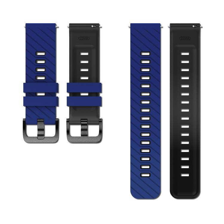 22mm Twill Texture Two Color Silicone Watch Band