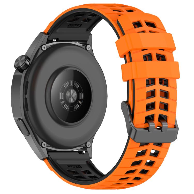 22mm Double Holes Two Color Silicone Watch Band