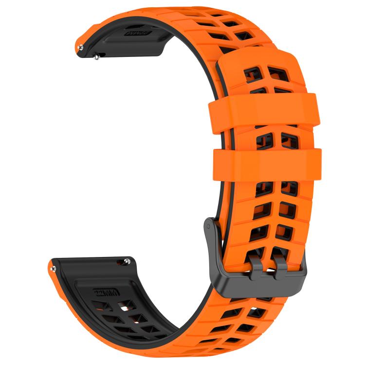 22mm Double Holes Two Color Silicone Watch Band