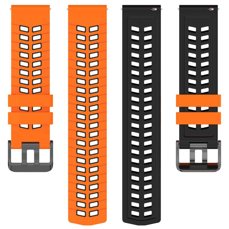 22mm Double Holes Two Color Silicone Watch Band