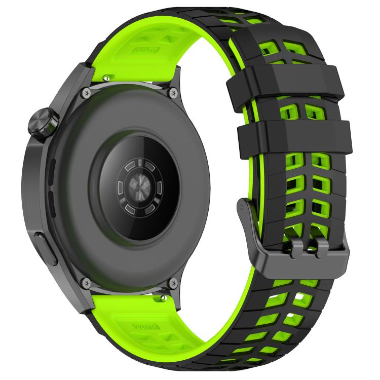 22mm Double Holes Two Color Silicone Watch Band