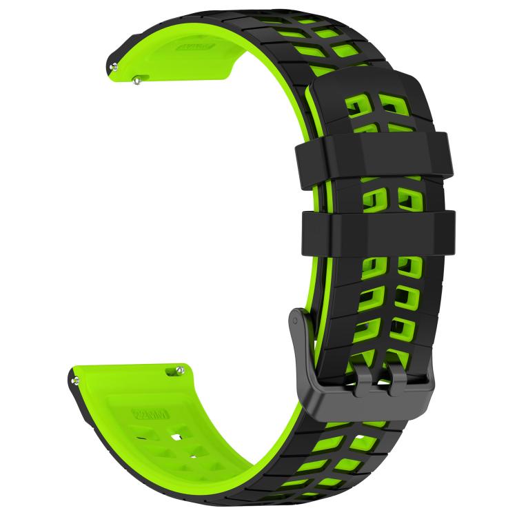 22mm Double Holes Two Color Silicone Watch Band