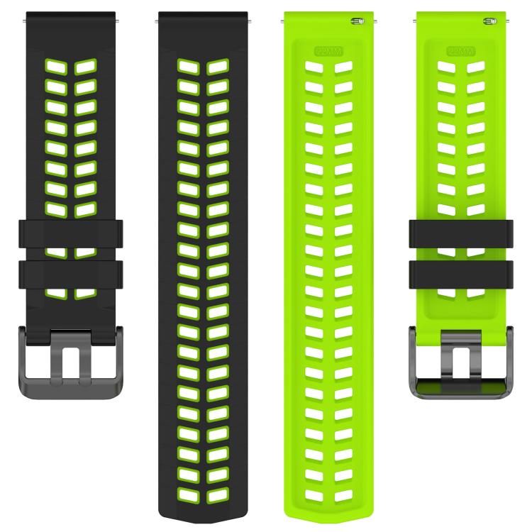 22mm Double Holes Two Color Silicone Watch Band