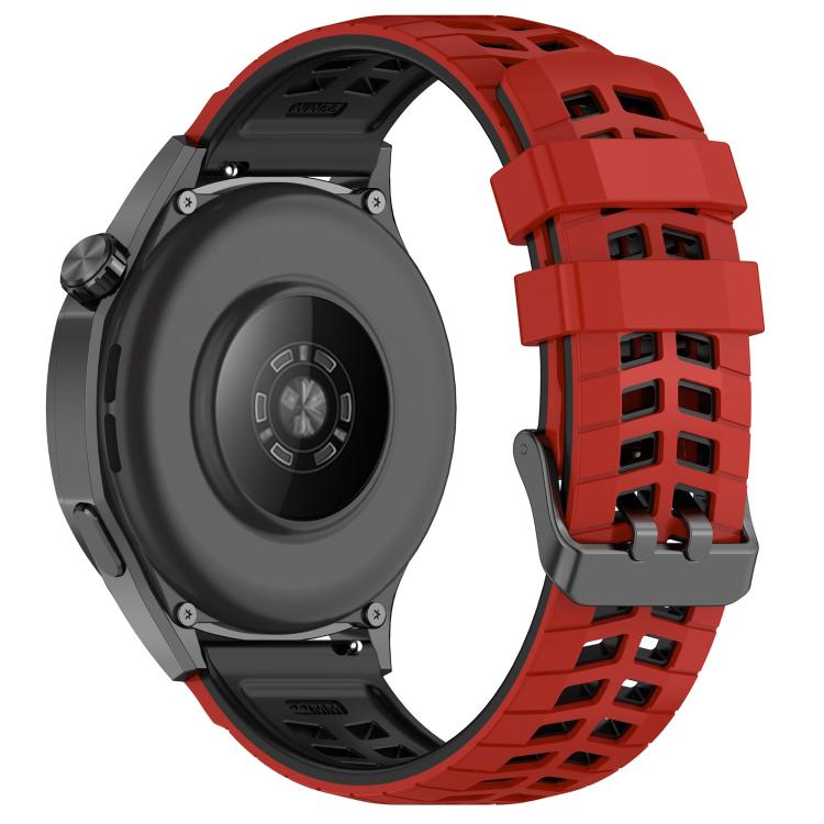 22mm Double Holes Two Color Silicone Watch Band