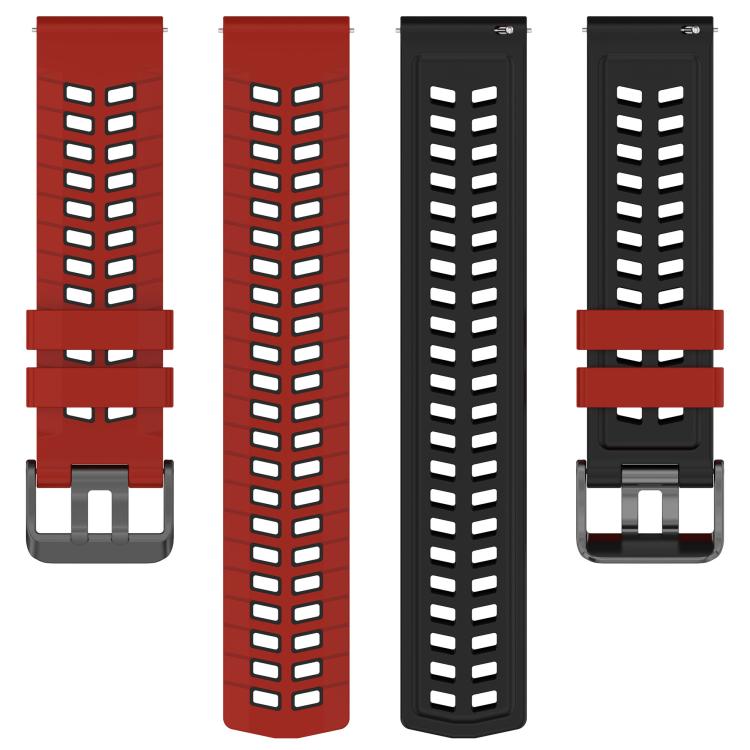 22mm Double Holes Two Color Silicone Watch Band