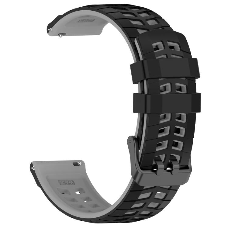 22mm Double Holes Two Color Silicone Watch Band