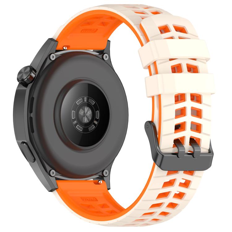 22mm Double Holes Two Color Silicone Watch Band