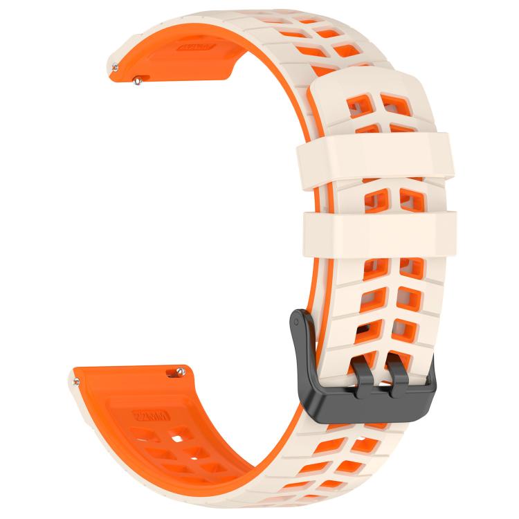 22mm Double Holes Two Color Silicone Watch Band