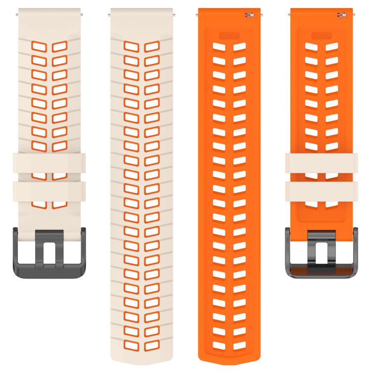 22mm Double Holes Two Color Silicone Watch Band
