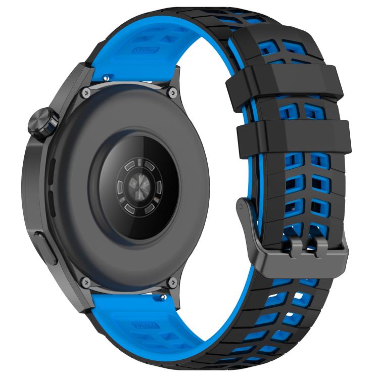22mm Double Holes Two Color Silicone Watch Band