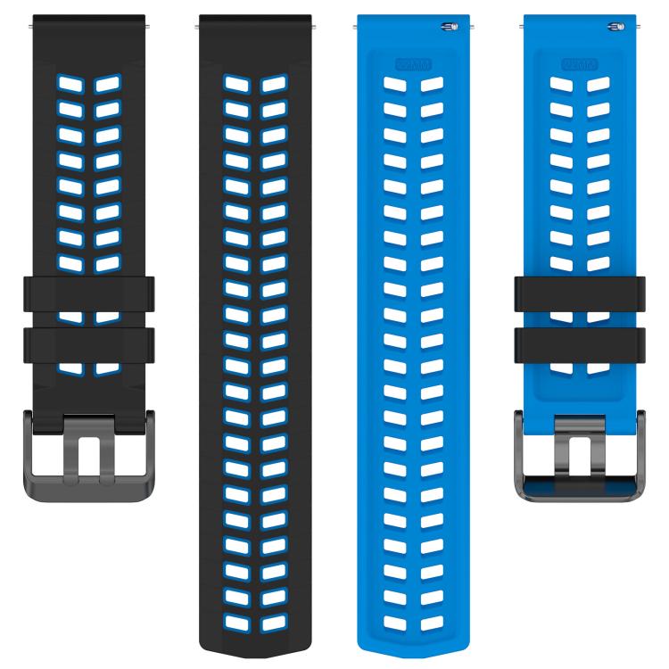 22mm Double Holes Two Color Silicone Watch Band