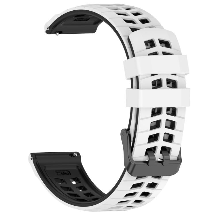 22mm Double Holes Two Color Silicone Watch Band