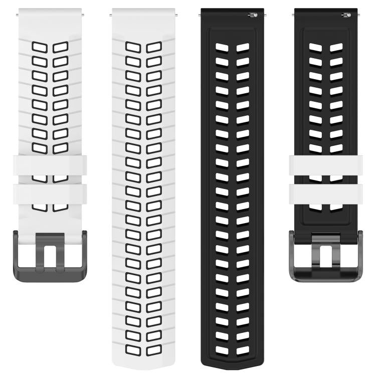 22mm Double Holes Two Color Silicone Watch Band