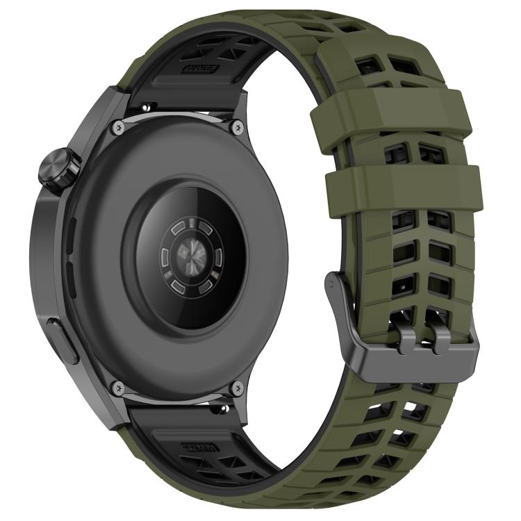 22mm Double Holes Two Color Silicone Watch Band
