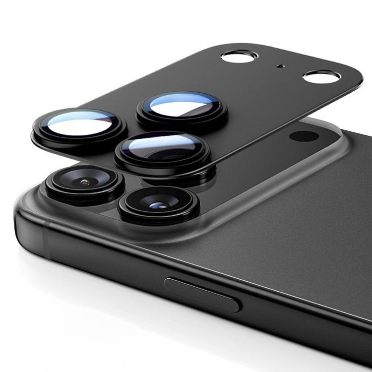 For iPhone 17 Pro Kalebol Precise Alignment Stepped Eagle Eye Metal Lens Film - Black