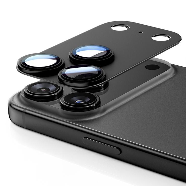 For iPhone 17 Pro Max Kalebol Precise Alignment Stepped Eagle Eye Metal Lens Film - Black