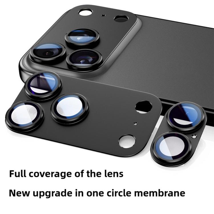 For iPhone 17 Pro Kalebol Armor Full-Coverage Metal Lens Ring Protector Film - Black