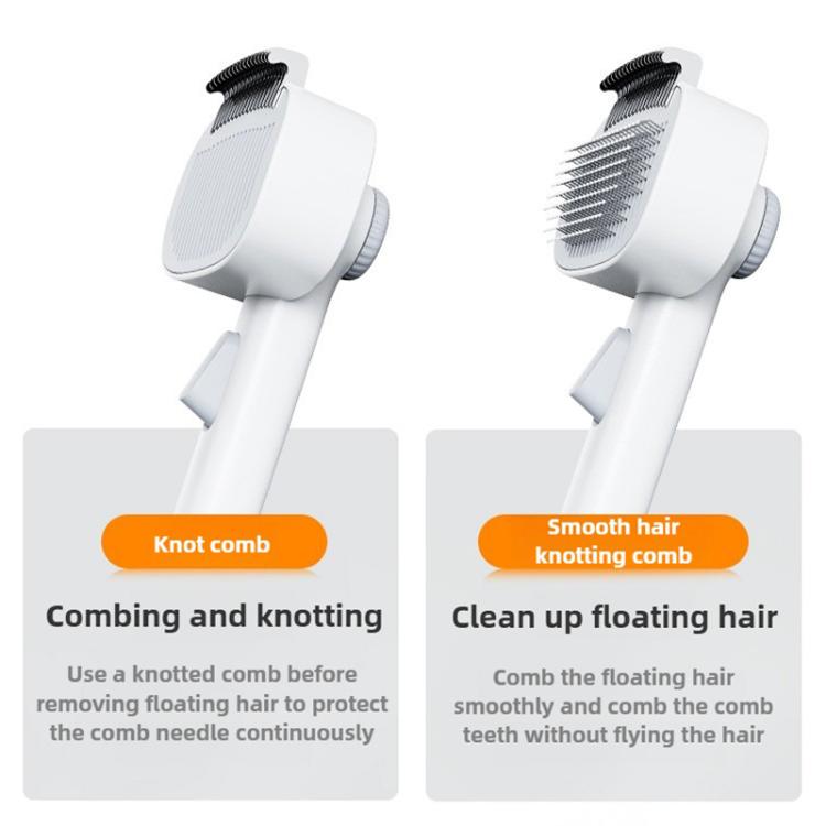 Pet Detangling Comb The Ultimate Grooming Tool - White Gray