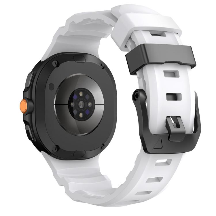 For Samsung Galaxy Watch8 / Watch8 Classic Black Buckle Sports Silicone Watch Band