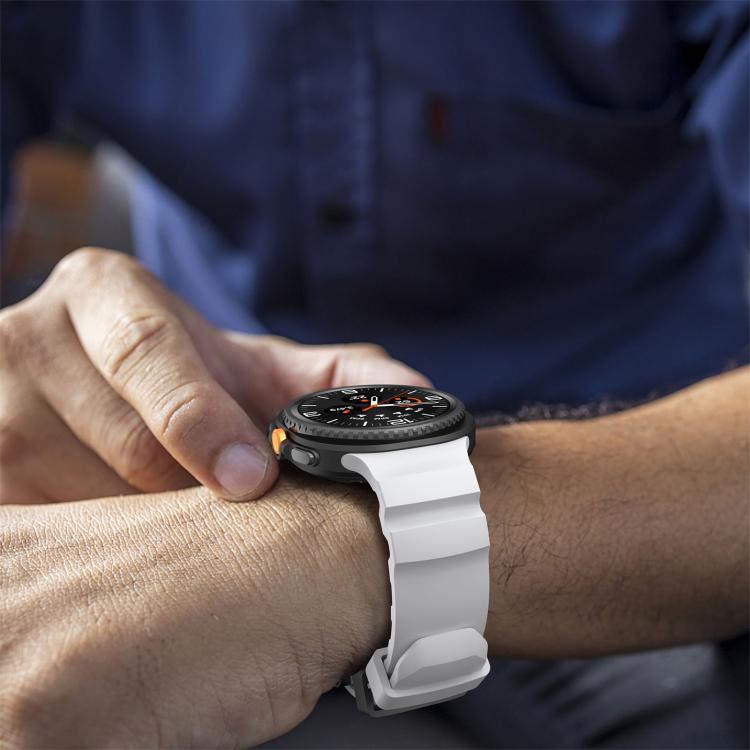 For Samsung Galaxy Watch8 / Watch8 Classic Black Buckle Sports Silicone Watch Band