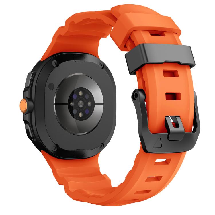 For Samsung Galaxy Watch8 / Watch8 Classic Black Buckle Sports Silicone Watch Band