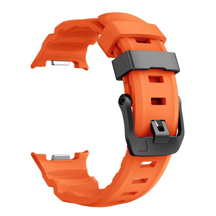 For Samsung Galaxy Watch8 / Watch8 Classic Black Buckle Sports Silicone Watch Band