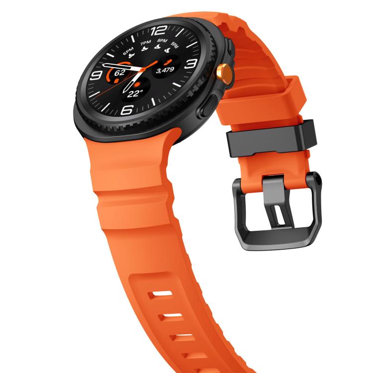 For Samsung Galaxy Watch8 / Watch8 Classic Black Buckle Sports Silicone Watch Band