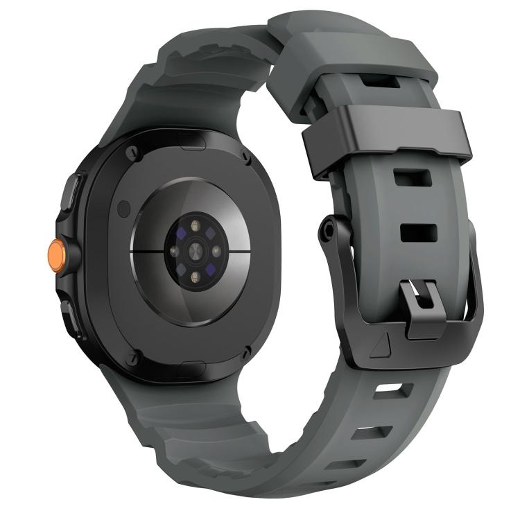 For Samsung Galaxy Watch8 / Watch8 Classic Black Buckle Sports Silicone Watch Band