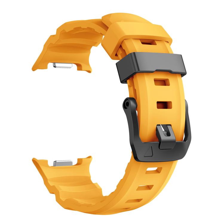 For Samsung Galaxy Watch8 / Watch8 Classic Black Buckle Sports Silicone Watch Band