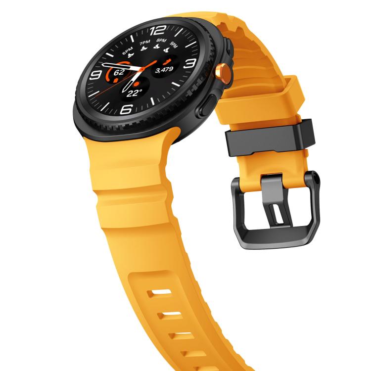 For Samsung Galaxy Watch8 / Watch8 Classic Black Buckle Sports Silicone Watch Band