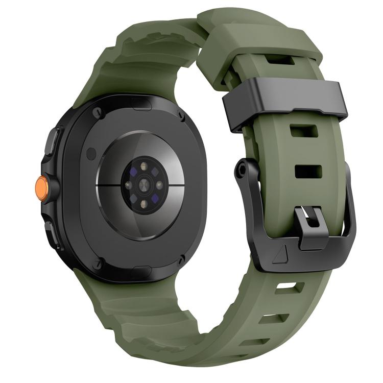 For Samsung Galaxy Watch8 / Watch8 Classic Black Buckle Sports Silicone Watch Band