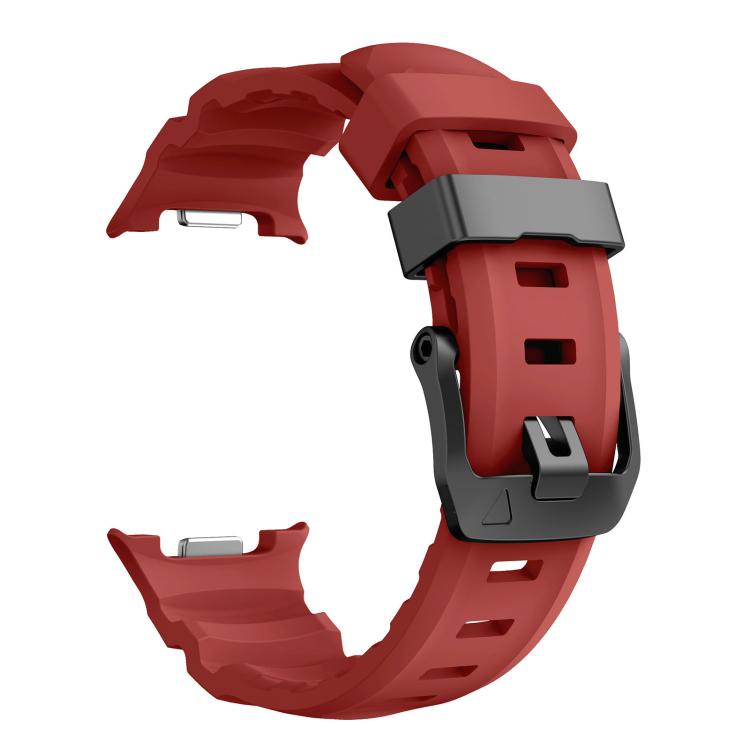 For Samsung Galaxy Watch8 / Watch8 Classic Black Buckle Sports Silicone Watch Band