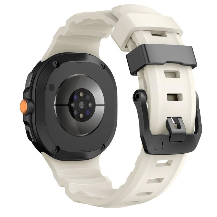 For Samsung Galaxy Watch8 / Watch8 Classic Black Buckle Sports Silicone Watch Band