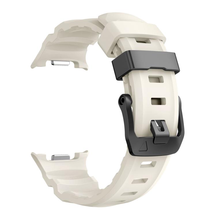 For Samsung Galaxy Watch8 / Watch8 Classic Black Buckle Sports Silicone Watch Band
