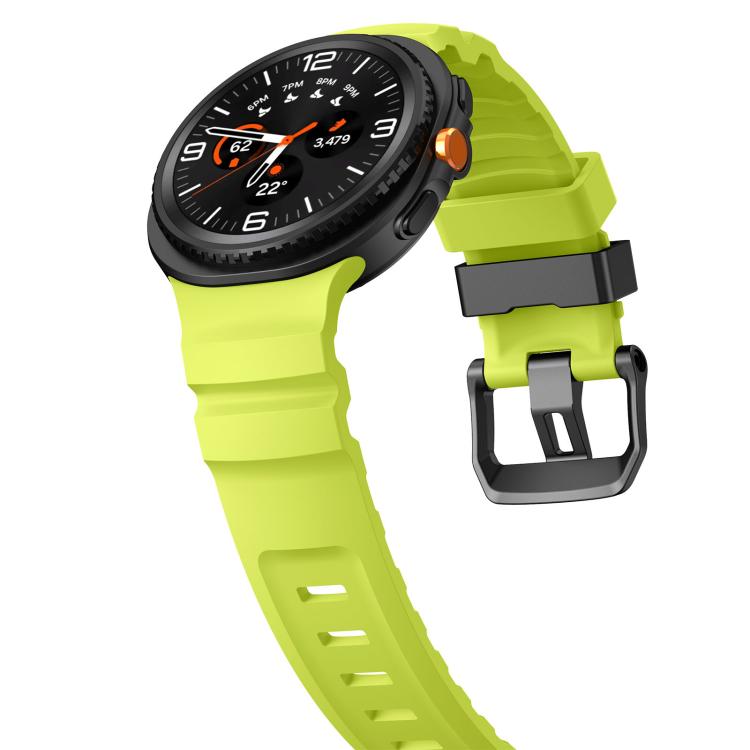 For Samsung Galaxy Watch8 / Watch8 Classic Black Buckle Sports Silicone Watch Band