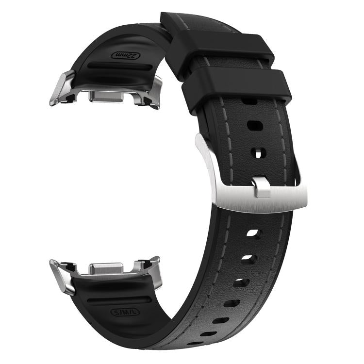 For Samsung Galaxy Watch8 / Watch8 Classic Silicone Hybrid Leather Skin Watch Band