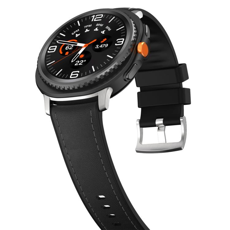 For Samsung Galaxy Watch8 / Watch8 Classic Silicone Hybrid Leather Skin Watch Band