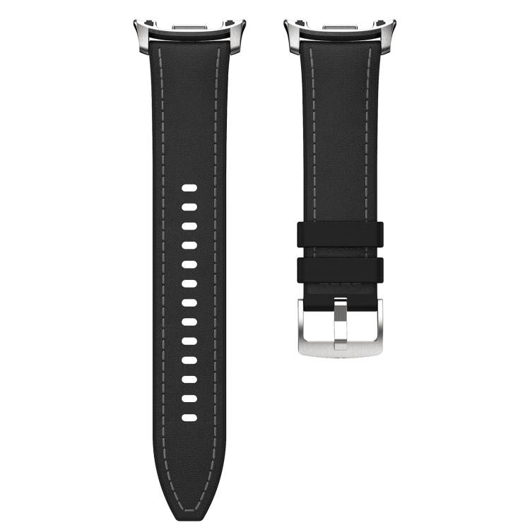 For Samsung Galaxy Watch8 / Watch8 Classic Silicone Hybrid Leather Skin Watch Band