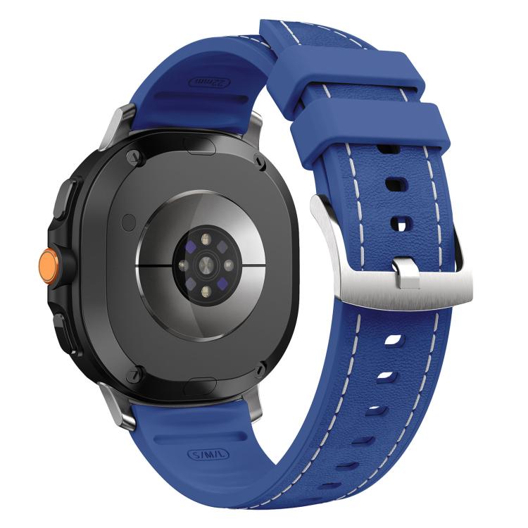 For Samsung Galaxy Watch8 / Watch8 Classic Silicone Hybrid Leather Skin Watch Band
