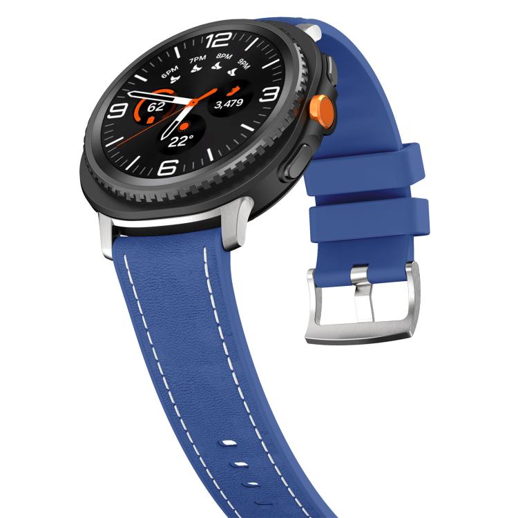 For Samsung Galaxy Watch8 / Watch8 Classic Silicone Hybrid Leather Skin Watch Band