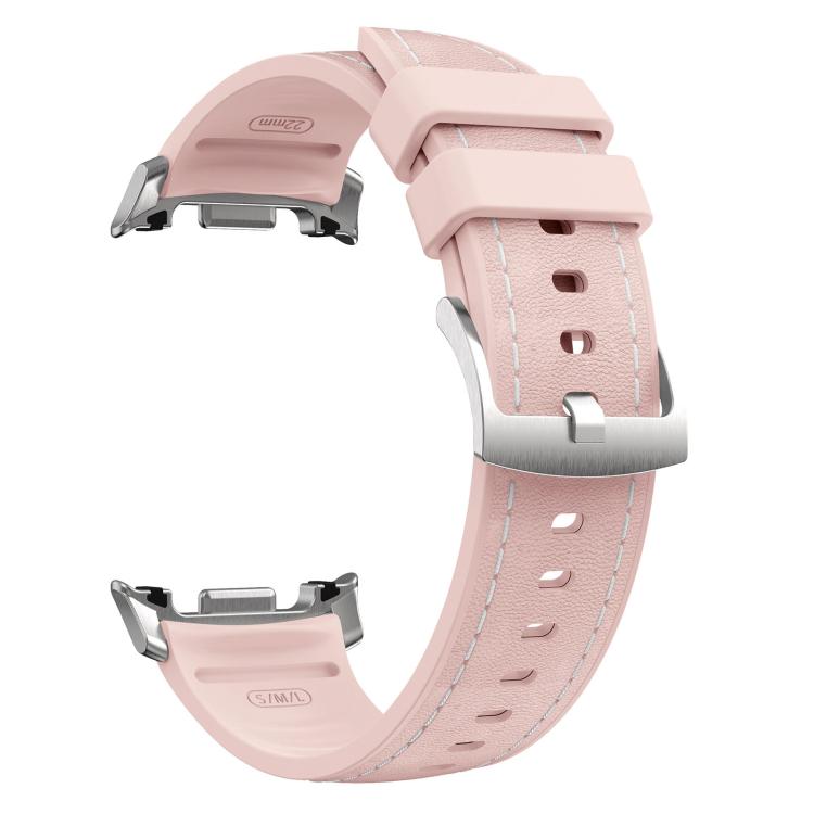 For Samsung Galaxy Watch8 / Watch8 Classic Silicone Hybrid Leather Skin Watch Band